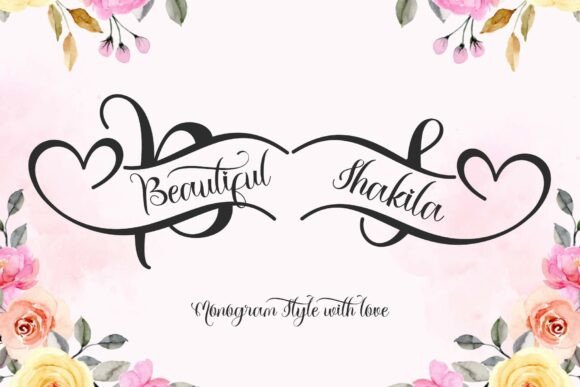Beautiful Shakila Monogram: An Elegant Script Font for Editorial Design