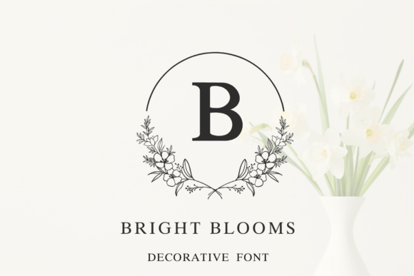 Bright Blooms Monogram: A Decorative Font for Standout Campaign Visuals