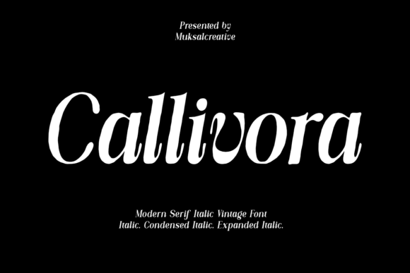 Callivora Italic: A Textured Serif Font for Digital Design