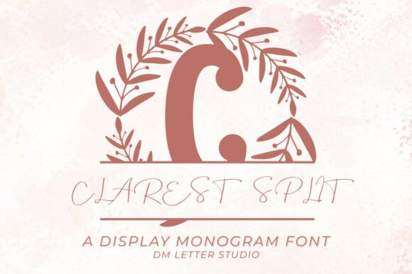 Clarest Split Monogram: A Decorative Font for Brand Impact