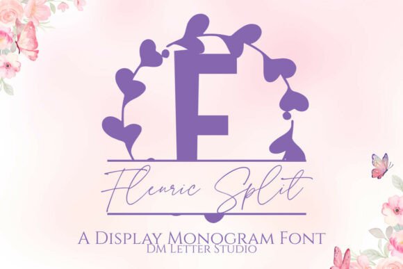 Fleuric Split Monogram: A Display Font for Editorial Elegance