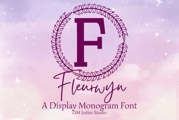 Fleurwyn Monogram: A Decorative Font for Small Business Branding