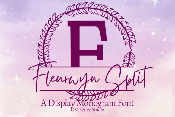 Fleurwyn Split Monogram: Editorial Grace in a Typeface
