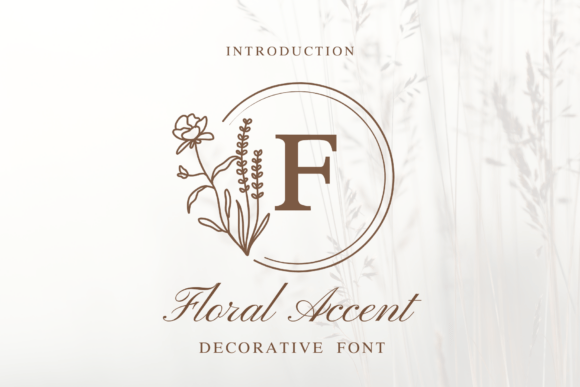 Floral Accent Monogram: A Font That Elevates Small Business Branding