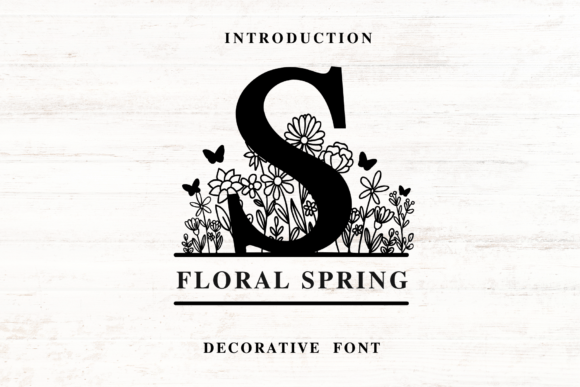 Floral Spring Monogram: A Decorative Font for Branding
