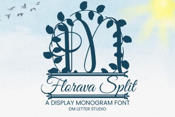 Florava Split Monogram: A Decorative Font for Editorial Design