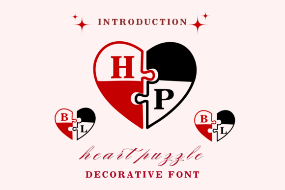 Heart Puzzle Font: A Decorative Typeface for Editorial Storytelling