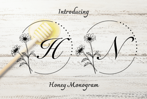 Honey Monogram: A Script Font with Elegant Floral Charm