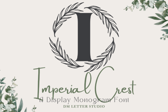 Imperial Crest Monogram: A Regal Serif Typeface for Editorial Design