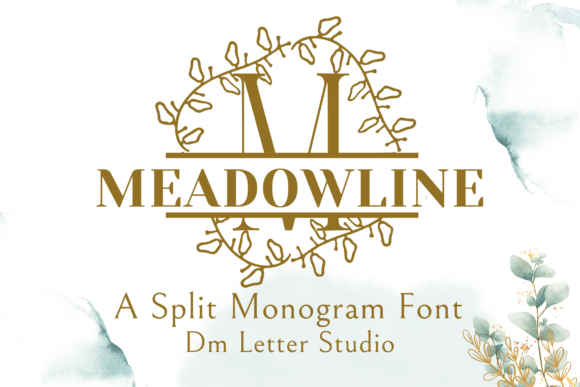 Meadow Line Split Monogram Font