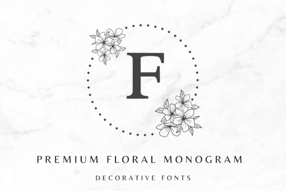 Premium Floral Monogram Font