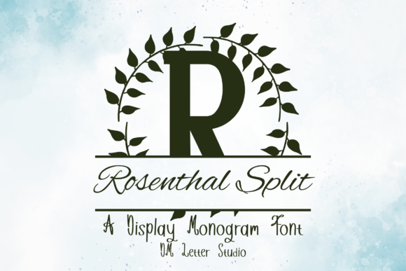 Rosenthal Split Monogram: A Serif Display Font for Editorial Design